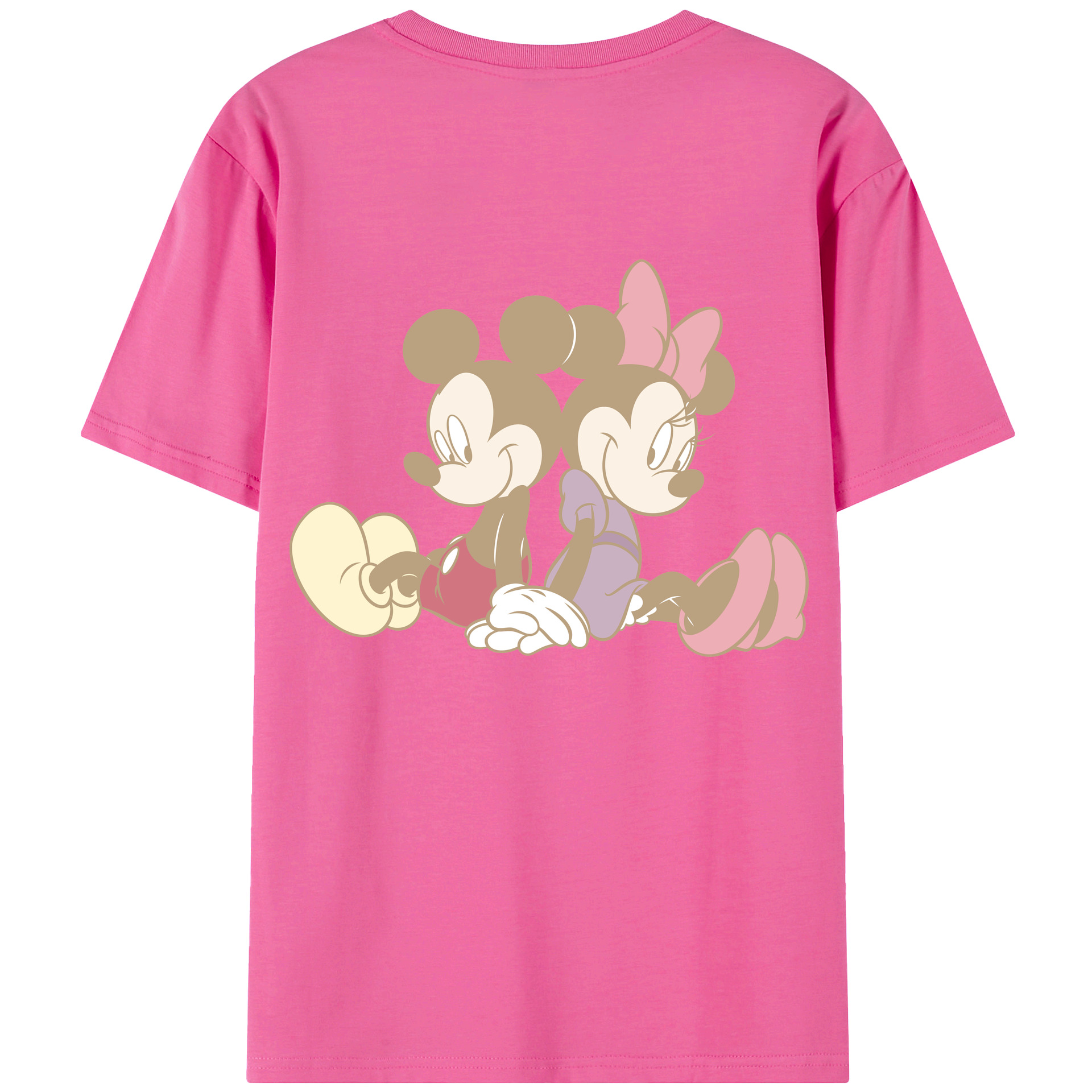 （画像用） ミッキーマウス Mickey Mouse レディース半袖Tシャツ(バックプリント)